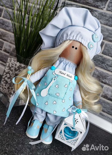 Интерьерная кукла-кондитер, мастер маникюра, панда