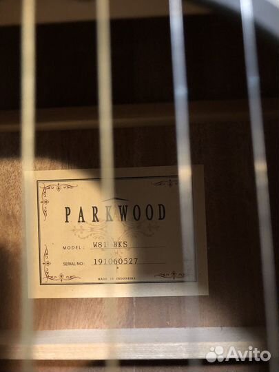 Акустическая гитара parkwood