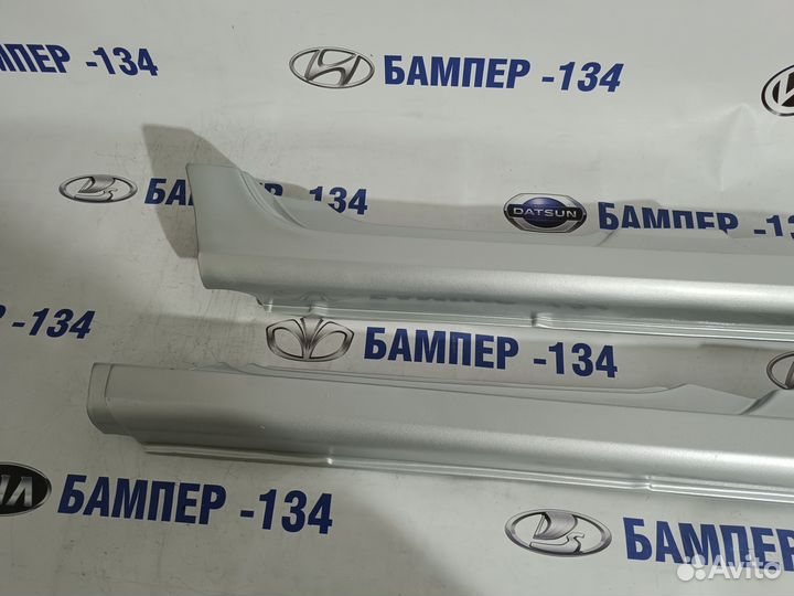 Накладки на пороги Лада калина 1 Платина-691