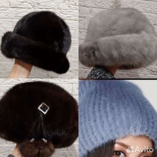 Шапка норковая женская