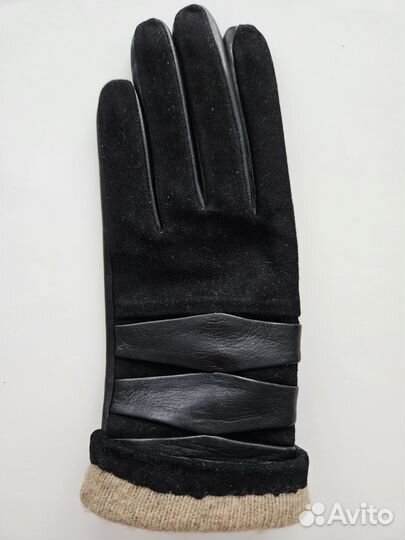 Перчатки женские кожаные новые 7.5
