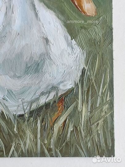 Картина маслом «Этюд с Белым Гусем»