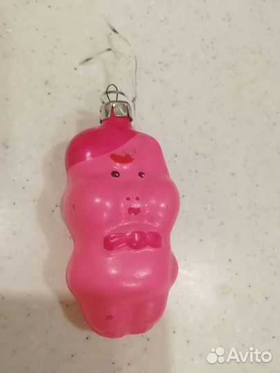 Ёлочные игрушки старинные стекло