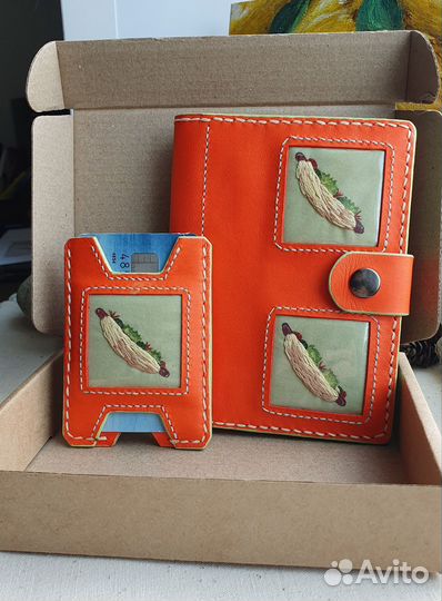 Обложка для паспорта натуральная кожа