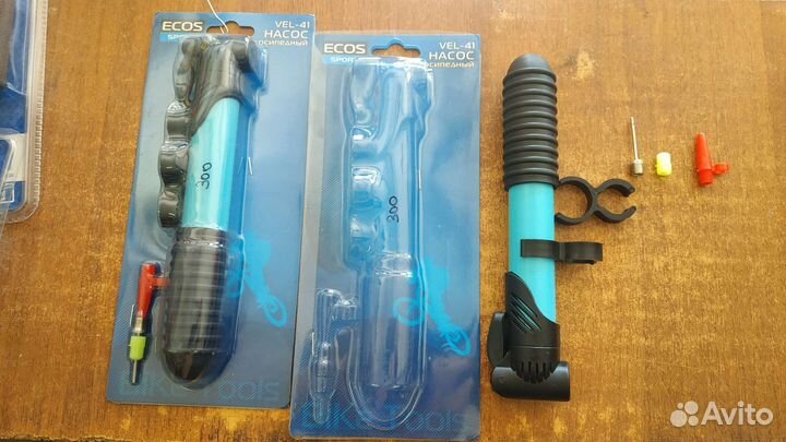 Насос для велосипеда, + насадки мячь, коляска и др