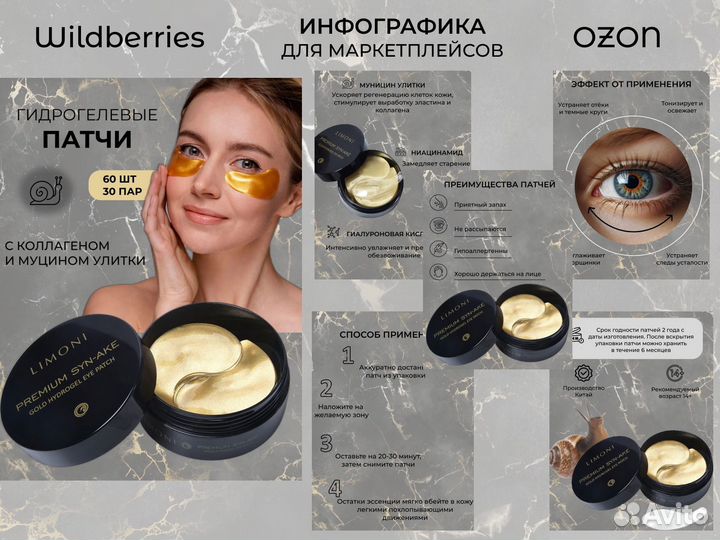 Инфографика для маркетплейсов/ карточки WB,ozon