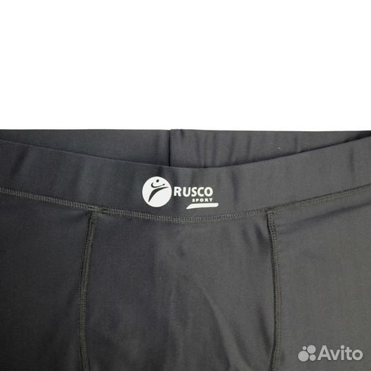 Лосины мужские RusCo Sport only black взрослые