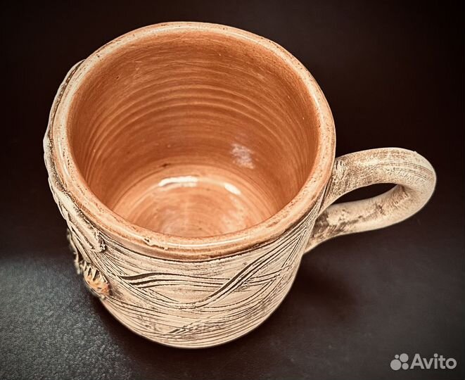 Кружка из глины Рязань 9х9см