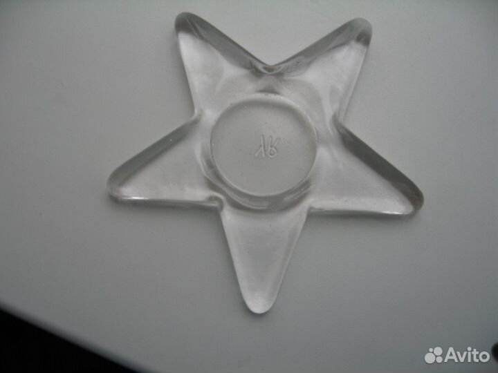 Подсвечник звезда прозрачный