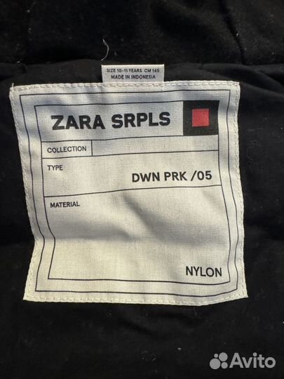 Пуховик zara srpls