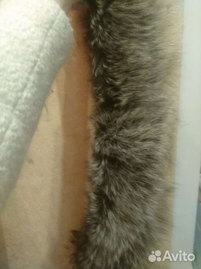 Меховой воротник чернобурка