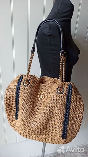 Cумка Gucci Marmont GG Raffia