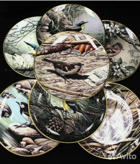 Декоративные тарелки с птицами Wedgwood