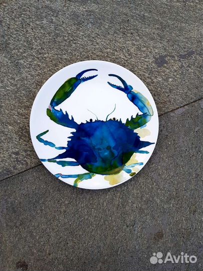 Тарелки авторские фарфор морские гады