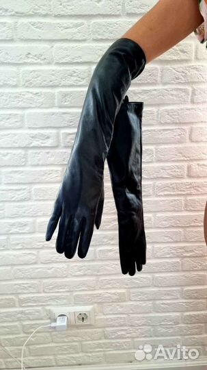 Перчатки темно коричневые женские натуральная кожа