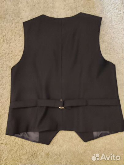 Рубашка с жилеткой для школы, 128-134