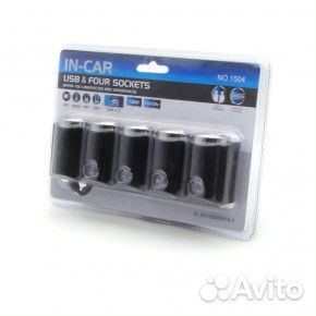 Разветвитель 4 гнезда+ 2USB