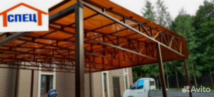 Навес для авто, 5 дней, 8х8 s-7724
