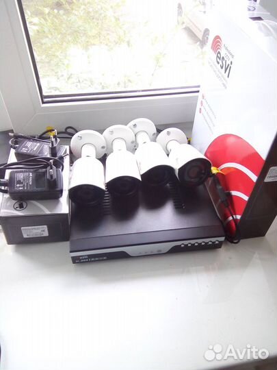 Комплект видеонаблюдения 4 уличных камеры