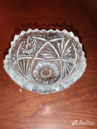 Конфетница диаметр 10 см, хрусталь