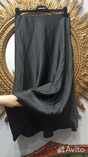 Юбка черная philipp Plein миди косой крой 44-46