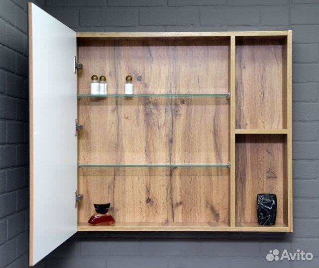 Шкаф-зеркало Craft 80 левый/правый Домино