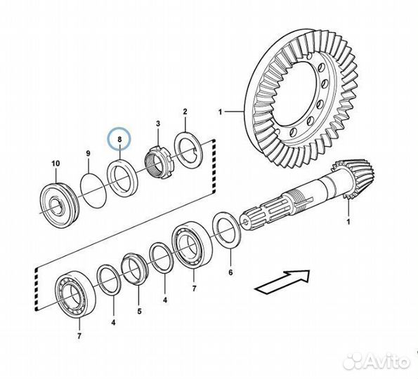 Сальник хвостовика 11709408 Вольво / Volvo BL