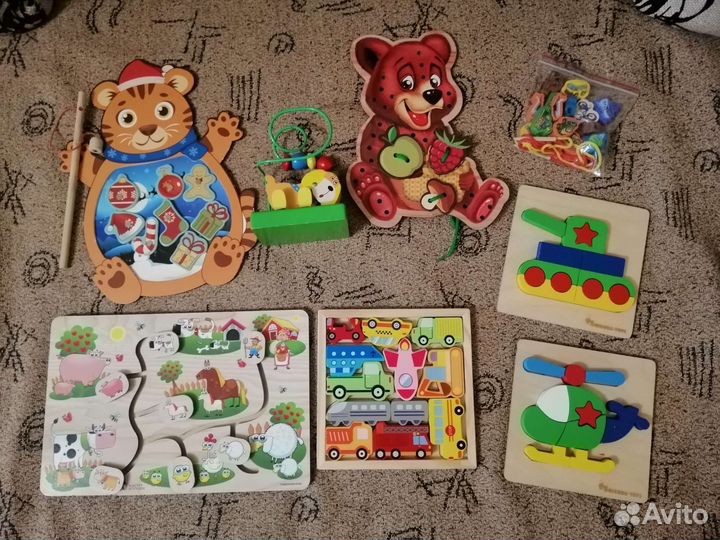 Деревянные игрушки пакетом