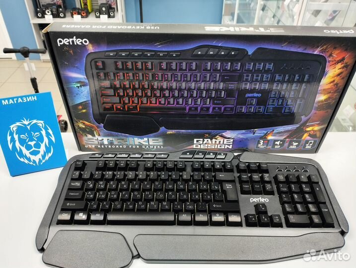 Игровая клавиатура Perfeo Strike новая (вр80)