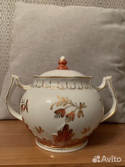 Сахарница фарфоровая дфз (Вербилки) СССР винтаж