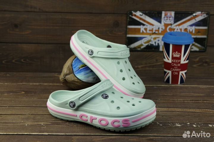 Сабо Crocs Голубые