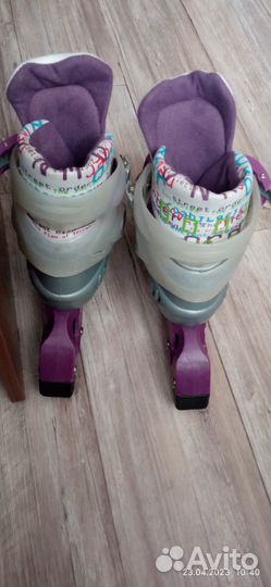 Роликовые коньки раздвижные, размер 34-37