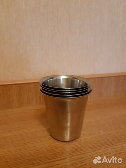 Походный набор стопок из нержавейки (6 по 100 мл.)