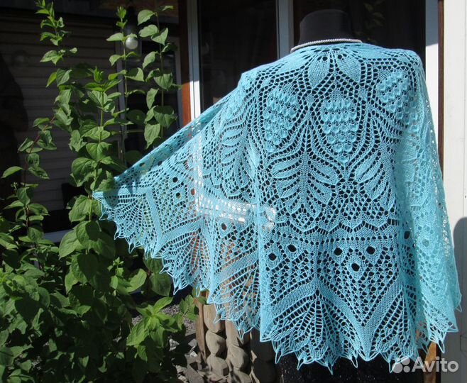 Шаль/Платок/Накидка ажурная (новая)