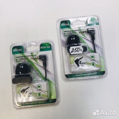 Микрофон RCM-102 ritmix петличный, разьем 4-pin