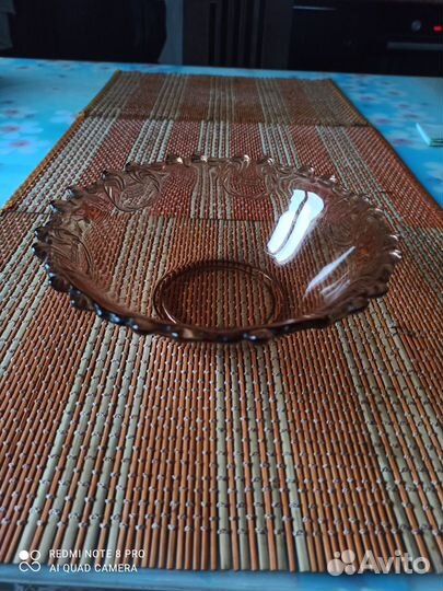 Салатник цветное стекло СССР