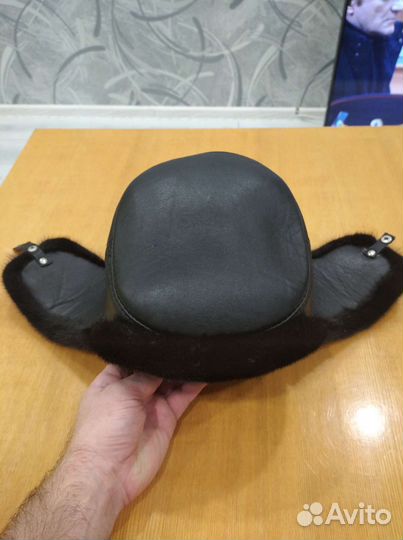 Норковая шапка мужская ушанка