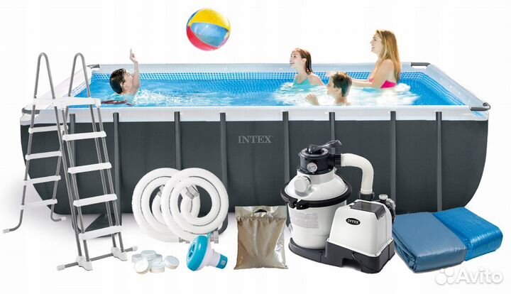 Бассейн каркасный 549х274х132 см песочный насос