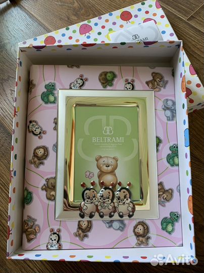 Новые фотоальбомы детские Beltrami Италия, серебро
