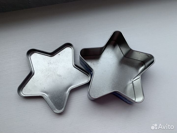 Металлическая подарочная коробка звезда