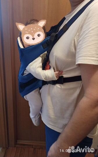 Рюкзак-кенгуру Chicco GO (от 3,5 до 9 кг) Blue Wav