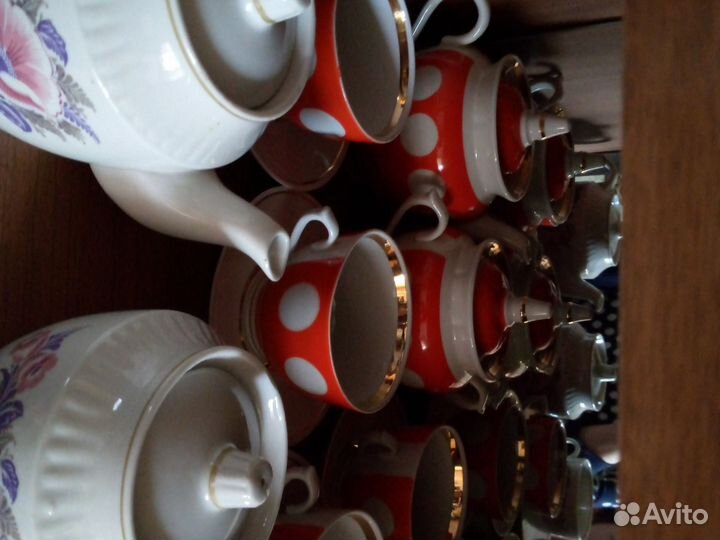 Сервиз чайный много