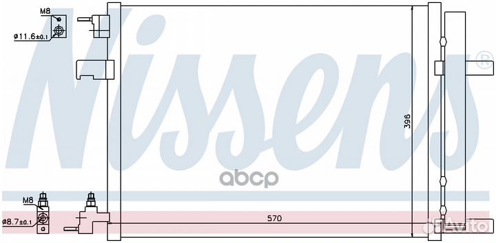 Радиатор кондиционера opel astra J 09- 9