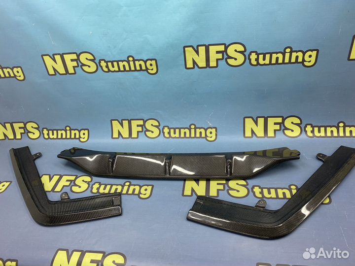 Диффузор для BMW G11 G12 Рестайлинг, карбон