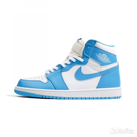 44 Кроссовки Nike Air Jordan 1 High, UNC кожа (MP)