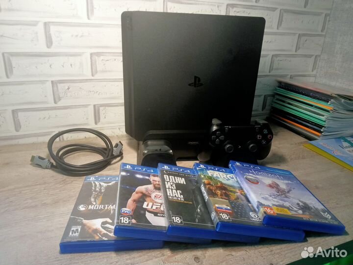 Sony playstation 4 slim 1tb с играми