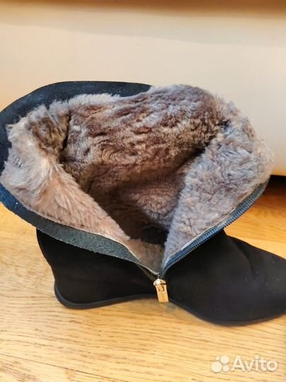 Ботинки женские зимние, натуральная замша, 37 р