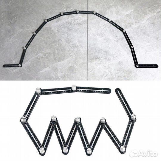 Многоугловая измерительная линейка, 12 элементов