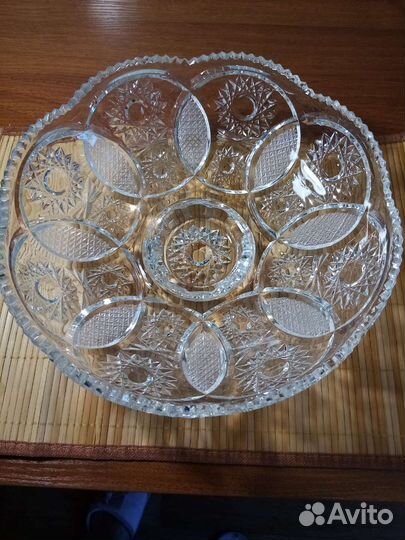 Ваза для фруктов. Хрусталь. Винтаж