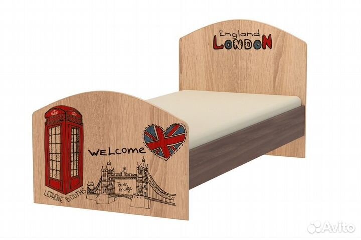 Кровать эконом Подросток (с фотопечтью)